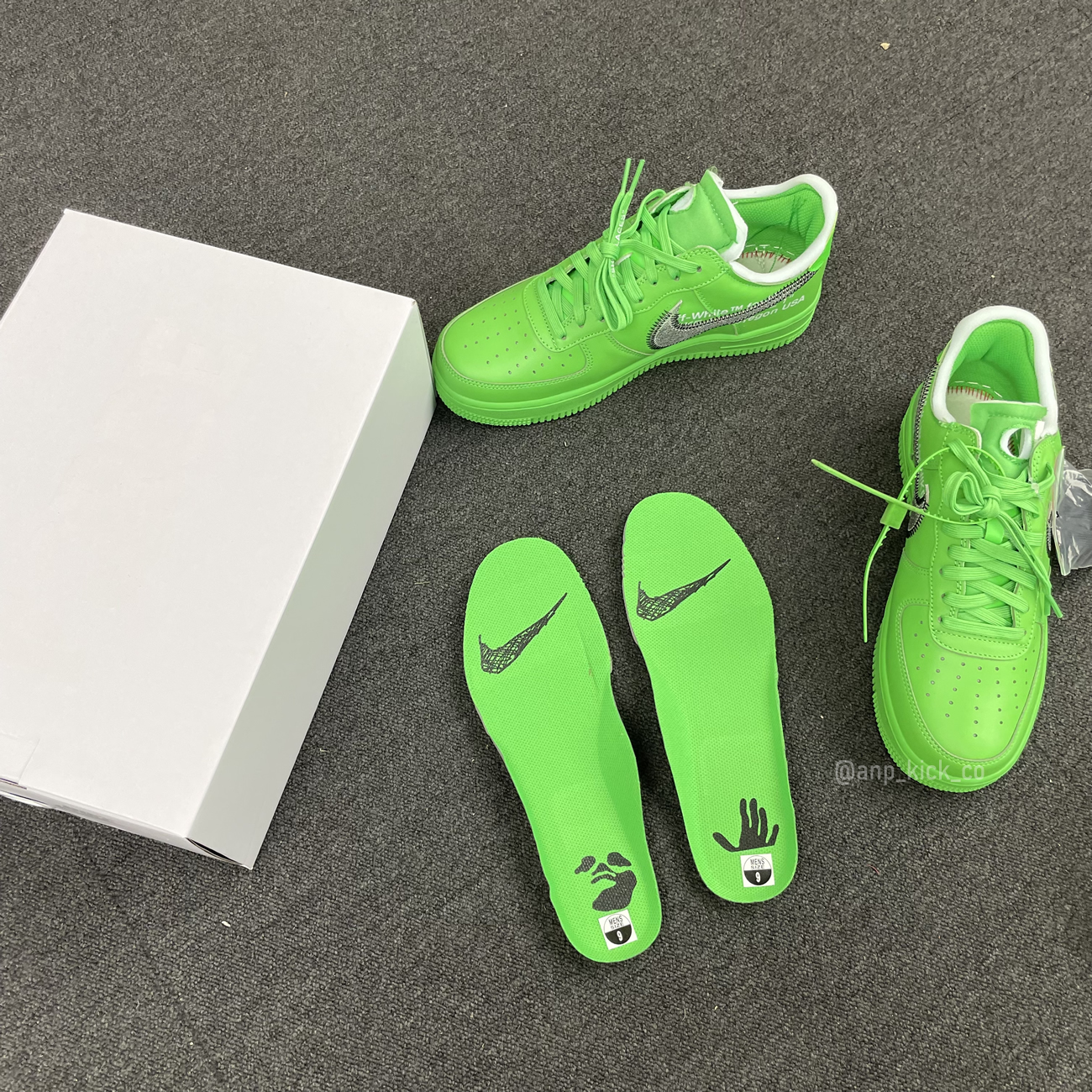 Off White Nike Air Force 1 Low Light Green (13) - www.newkick.vip
